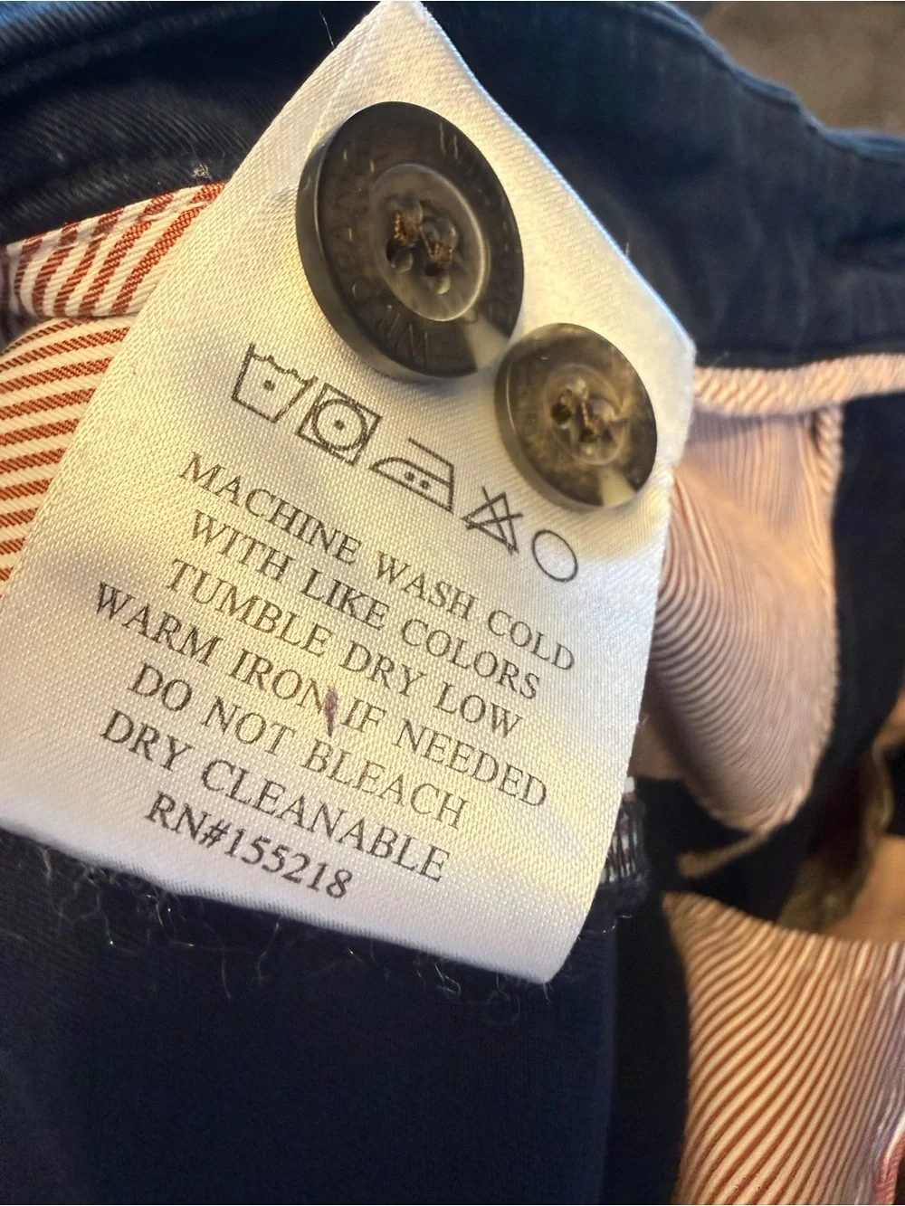 Wildfang The Essential Trouser Navy Blue Women’s Size 10 - Picture 9 of 13